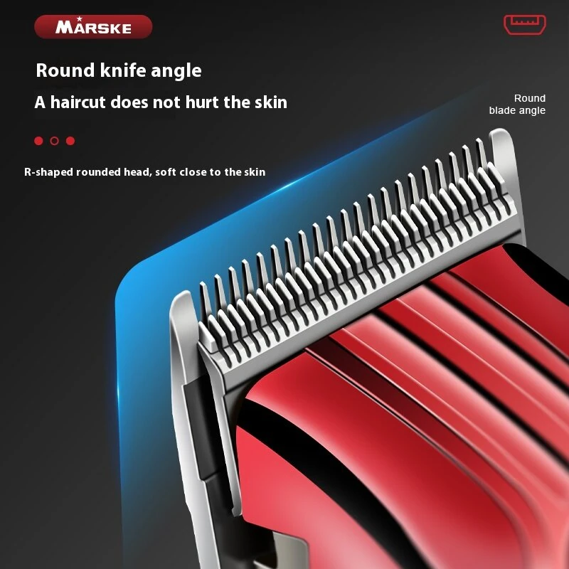 (image for) MARSKE 2 In 1 Electric Hair Clipper Set for Men Cordless Rechargeable Trimmer Kit with LCD Display 6500 RPM